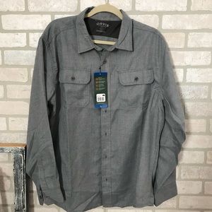 Gray Orvis button down dress shirt